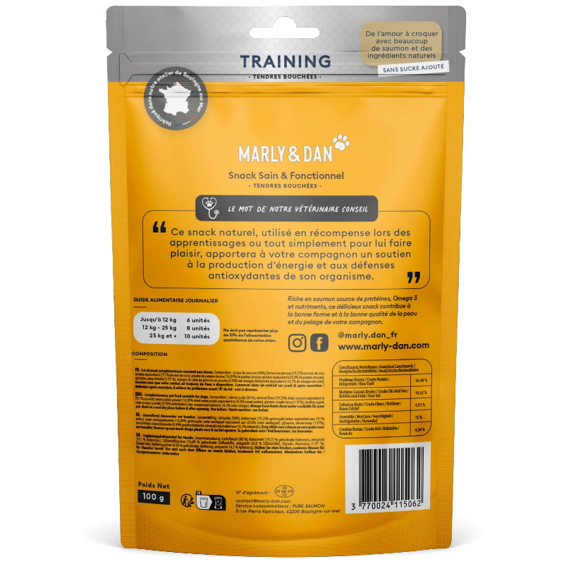 三文魚肉條狗小食 - 行為訓練優化配方